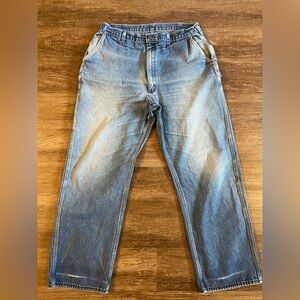 Vtg Oshkosh Jeans Mens 36x32 Sanforized Union USA Made Talon Denim Carpenter D11